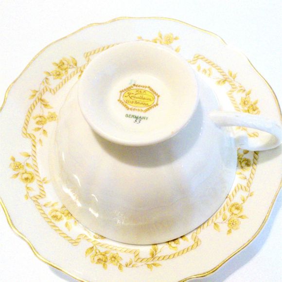 Set of 5 Franconia Krautheim Selb Bavaria China FR23 Cup and Saucers - Picture 5 of 5